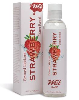 Wet Strawberry Flavored Water Based Lubricant 6.1 FI/OZ