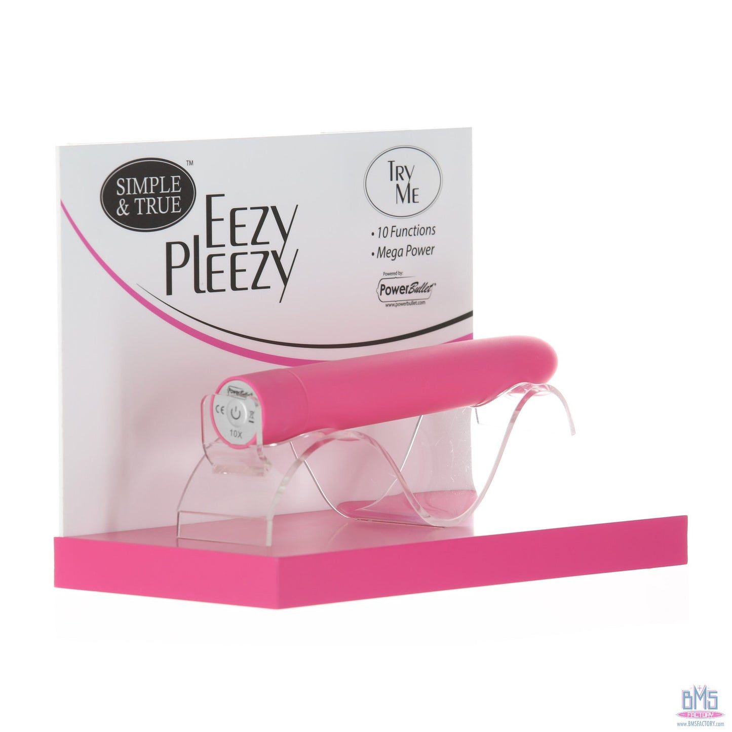 PowerBullet Eezy Pleezy - 7" Vibrator - Pink