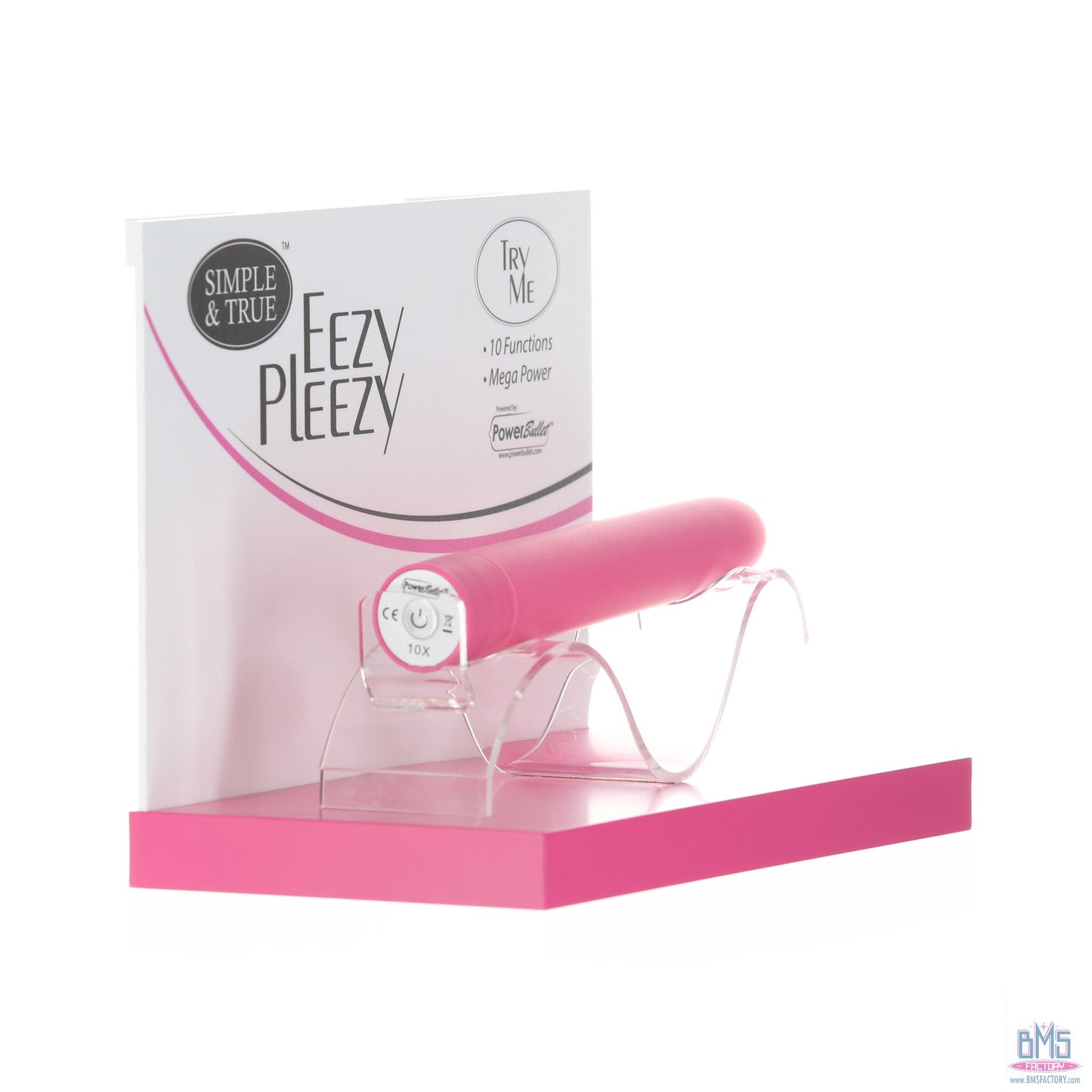 PowerBullet Eezy Pleezy - 7" Vibrator - Pink