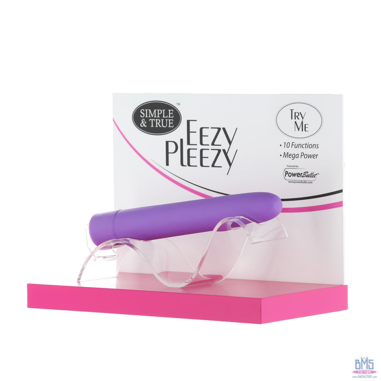 PowerBullet Eezy Pleezy - 7" Vibrator - Purple