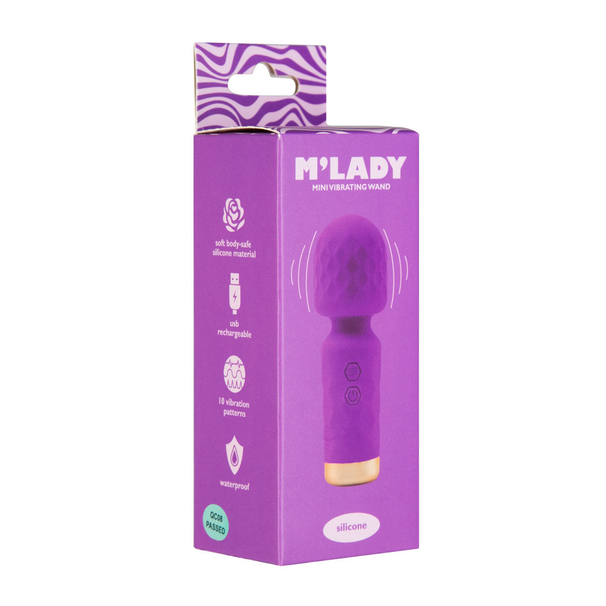 M’Lady – Mini Vibrating Wand – Purple