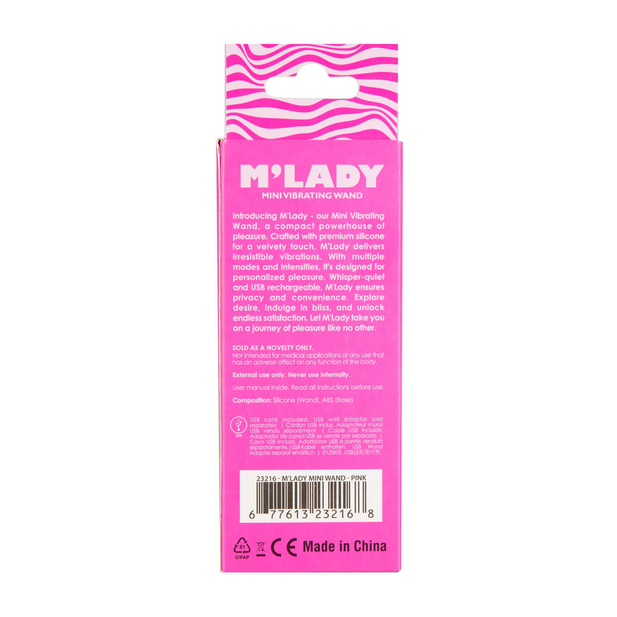 M’Lady – Mini Vibrating Wand – Pink