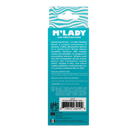 M’Lady – Mini Vibrating Wand – Teal
