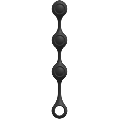 Kink By Doc Johnson - Anal Essentials Weighted Silicone Anal Balls - Black