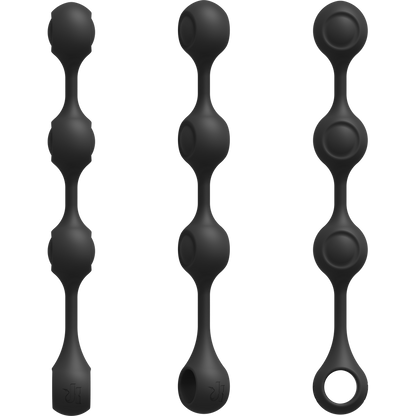 Kink By Doc Johnson - Anal Essentials Weighted Silicone Anal Balls - Black
