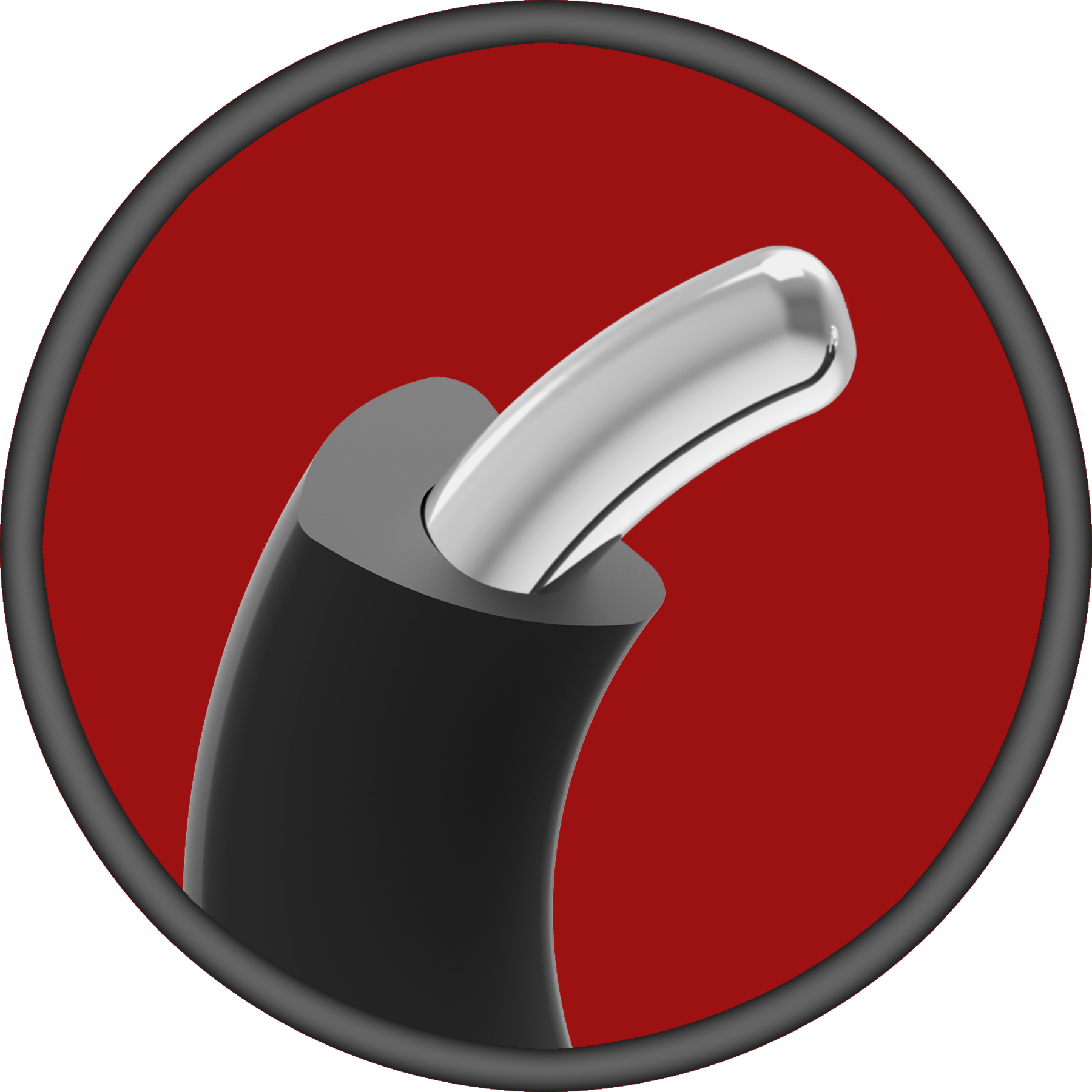 Doc Johnson KINK Silicone-Covered Metal Cock Ring - 45mm