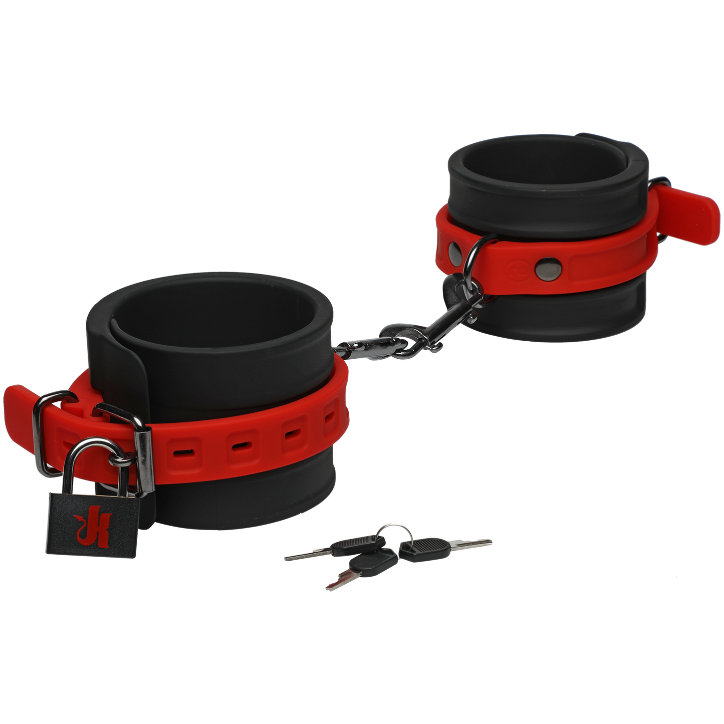 Doc Johnson Kink - Silicone Ankle Cuffs Black & Red