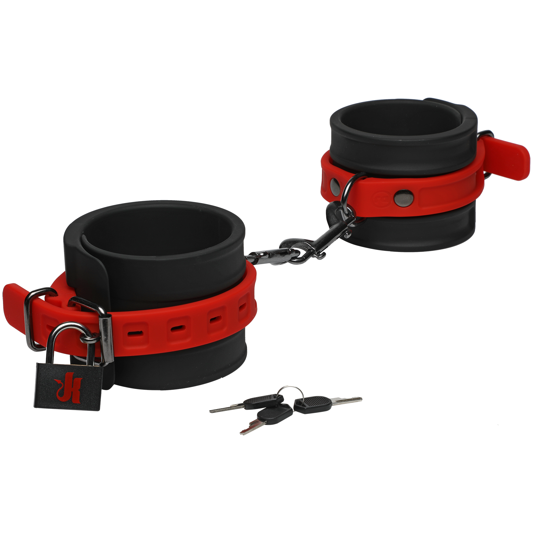 Doc Johnson Kink - Silicone Ankle Cuffs Black & Red