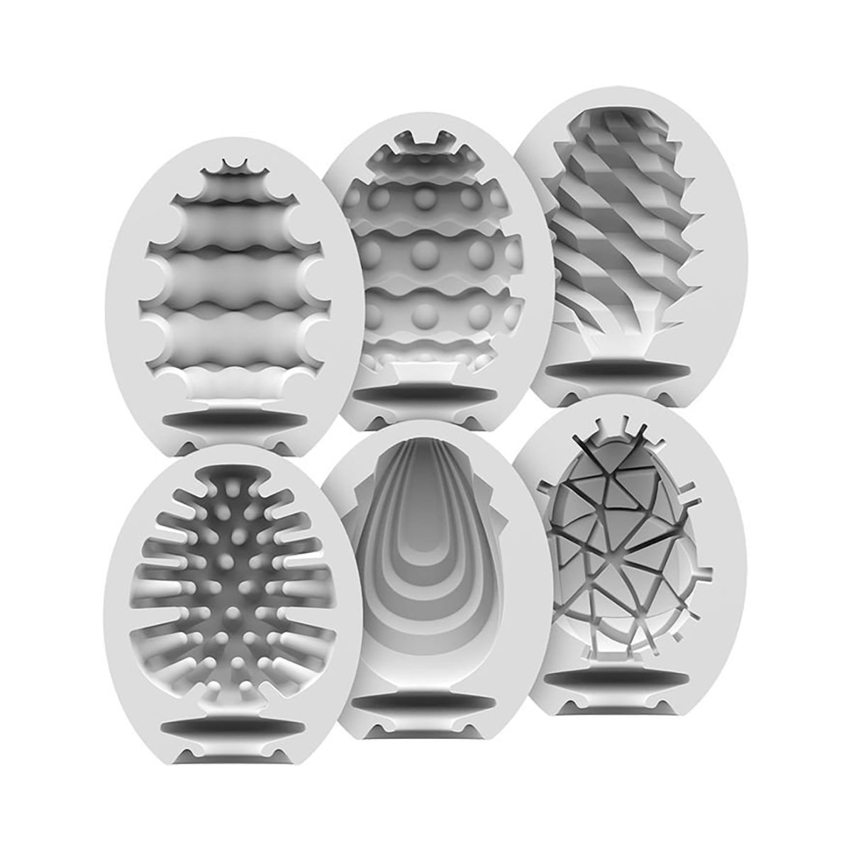 Satisfyer -  Masturbator Eggs – Set of 6 – Assorted Styles