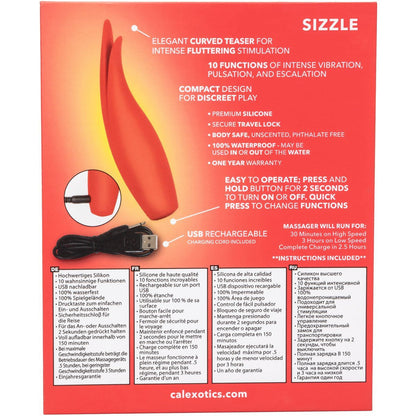 CalExotics® Red Hot Sizzle – Clitoral Vibrator – Red