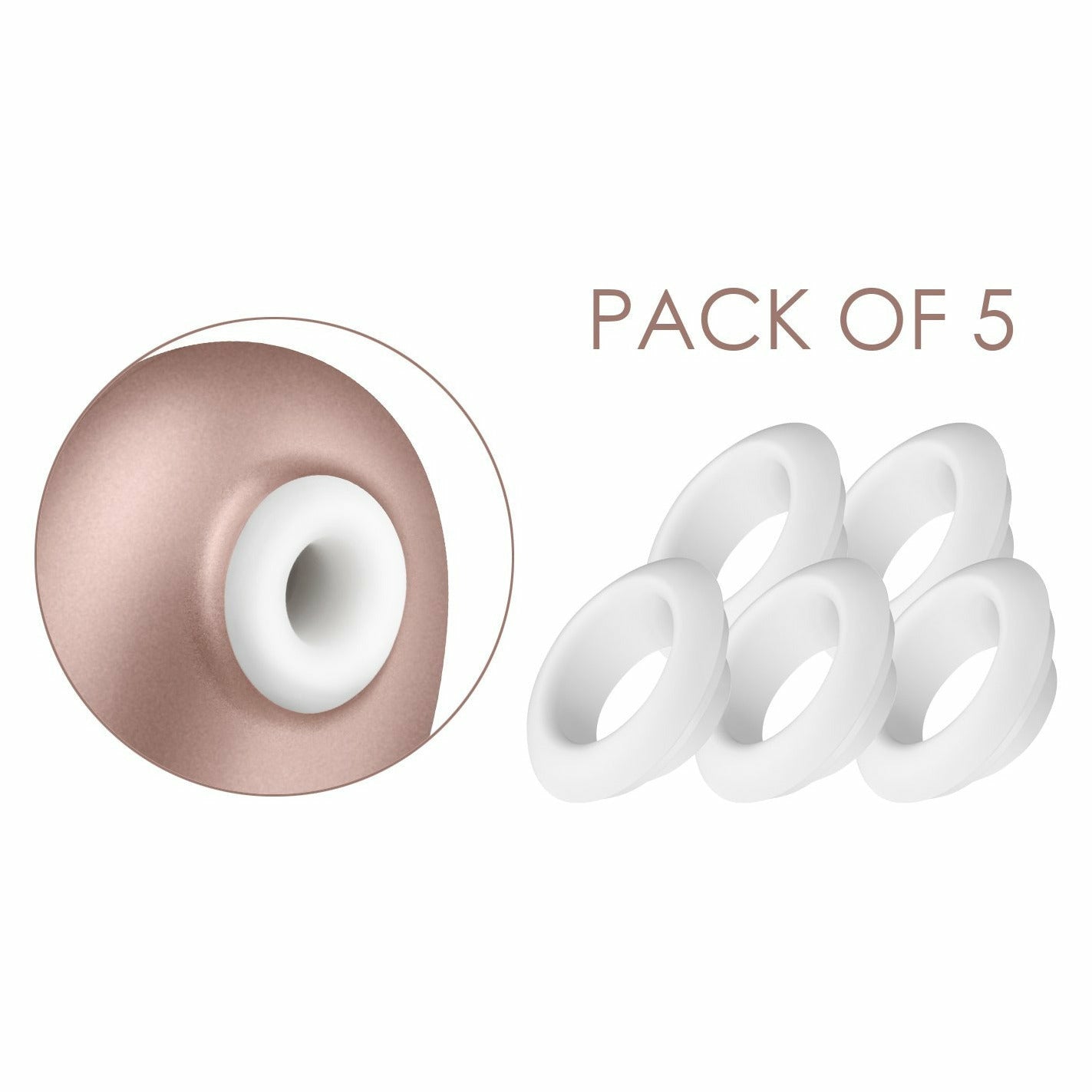 Satisfyer Pro Deluxe Climax Tips - Pack of 5 - White