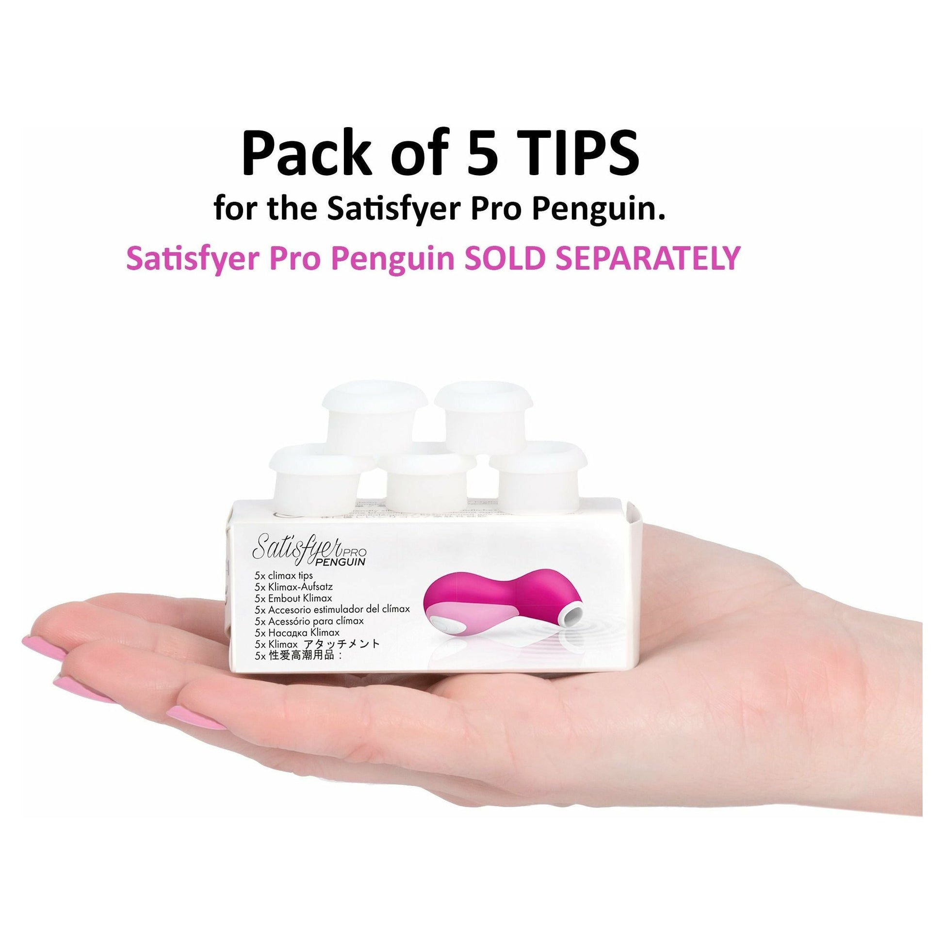 Satisfyer Pro Penguin Climax Tips - Pack of 5 - White