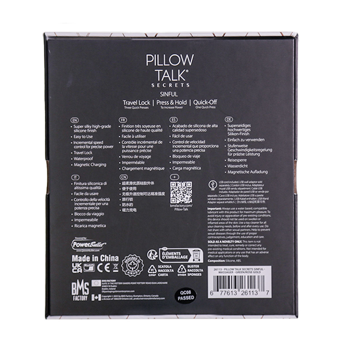 Pillow Talk® Secrets - Sinful – Luxurious Dual Vibrating Wand - Green