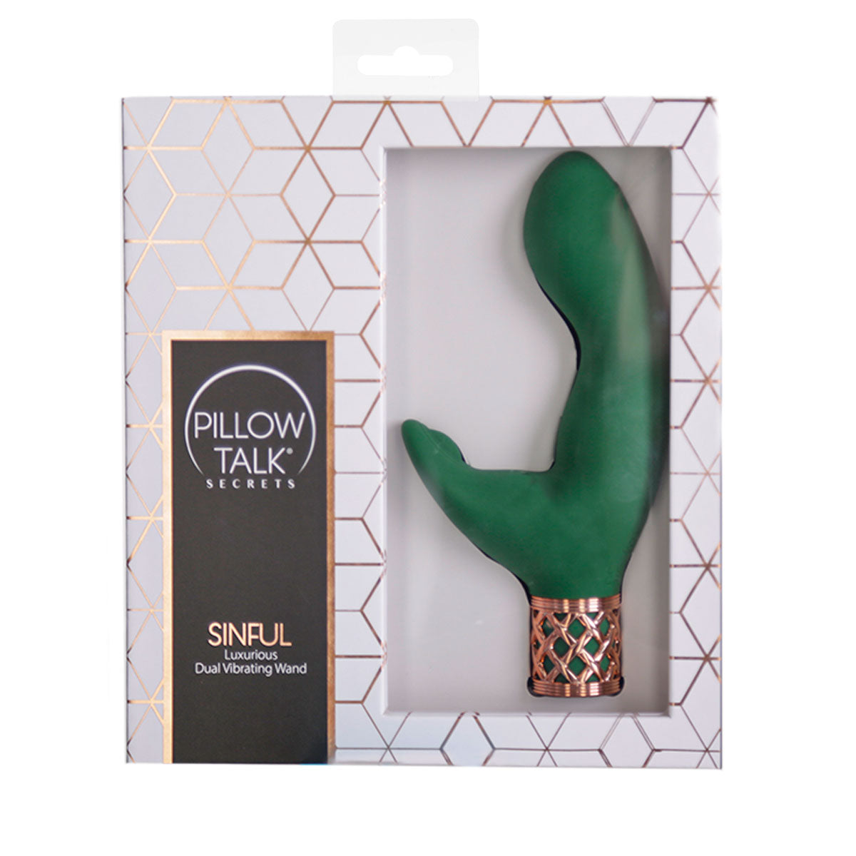 Pillow Talk® Secrets - Sinful – Luxurious Dual Vibrating Wand - Green