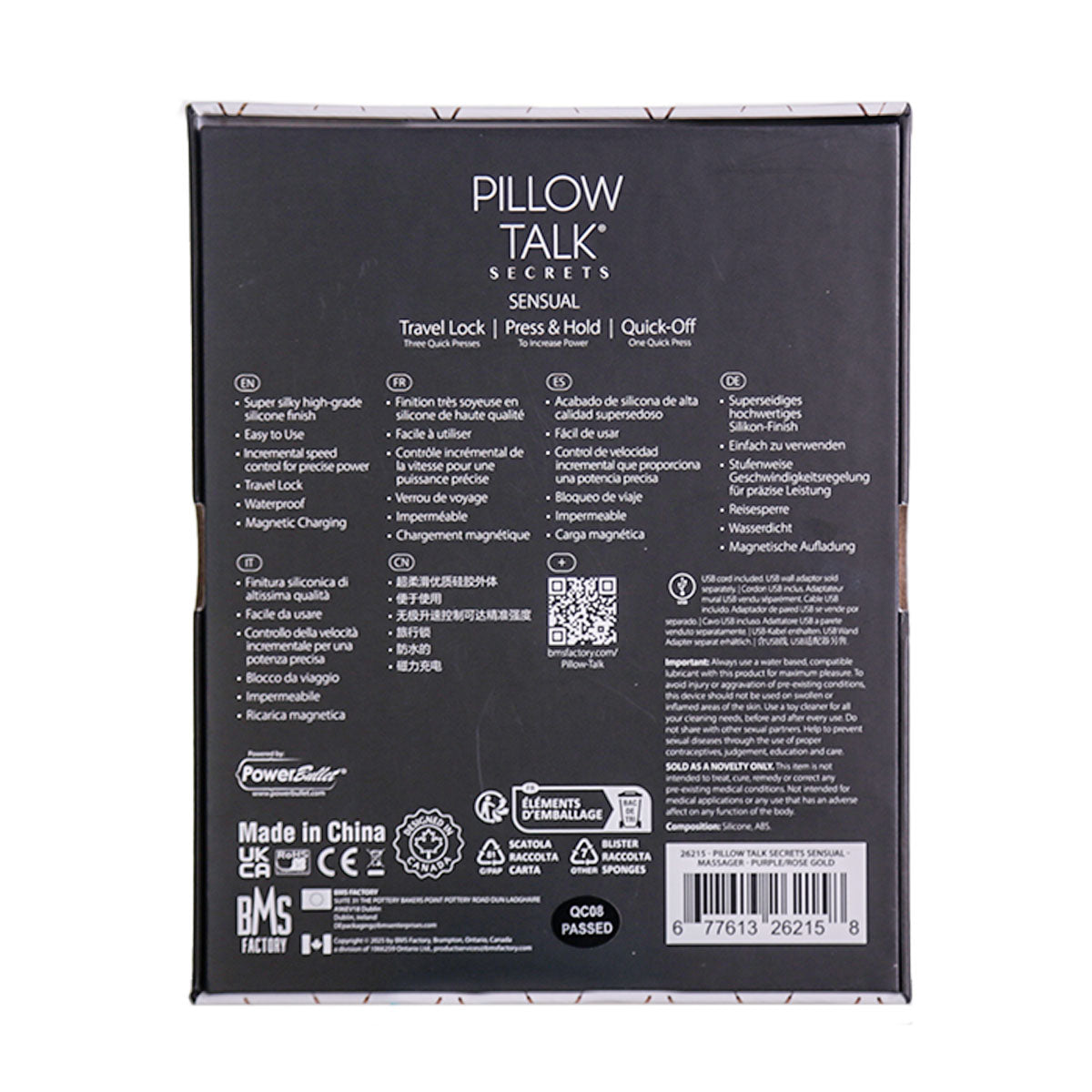 Pillow Talk® Secrets - Sensual – Luxurious Dual Thrusting Wand - Purple