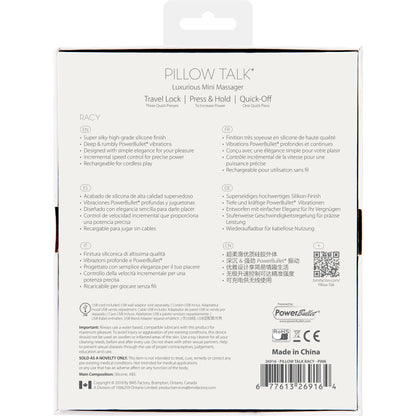 Pillow Talk Racy - Mini Massager - Pink