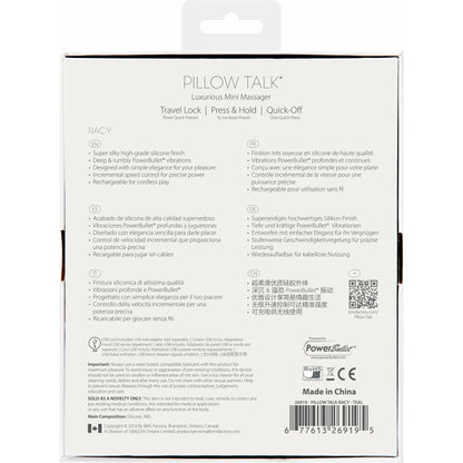 Pillow Talk Racy - Mini Massager - Teal