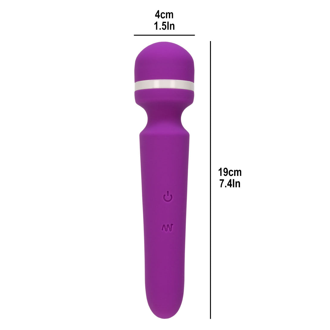 Pure Love®- Vibrating Massage Wand With 20 Functions – Purple