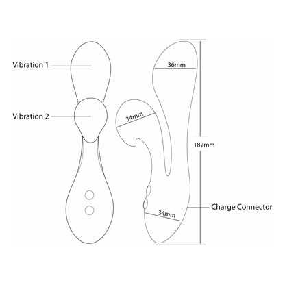 The Swan Silhouette - Dual Vibrator - Rechargeable - Pink
