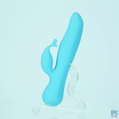 The Kissing Swan® Dual Action Vibrator -  Blue