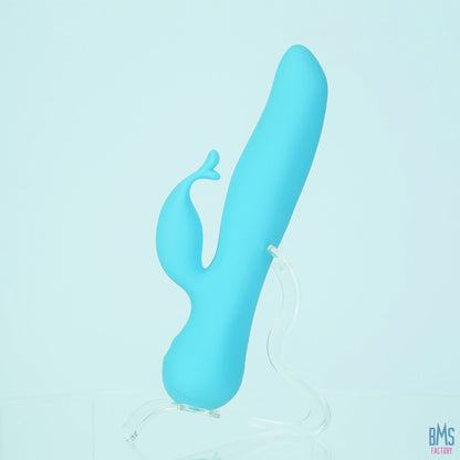 The Kissing Swan® Dual Action Vibrator -  Blue