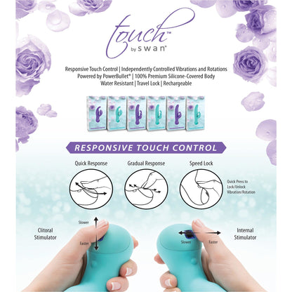 Swan Touch - Trio - Rabbit Vibrator - Rechargeable - Purple
