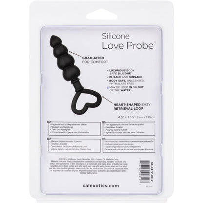 CalExotics® Silicone Heart Butt Plug – Black