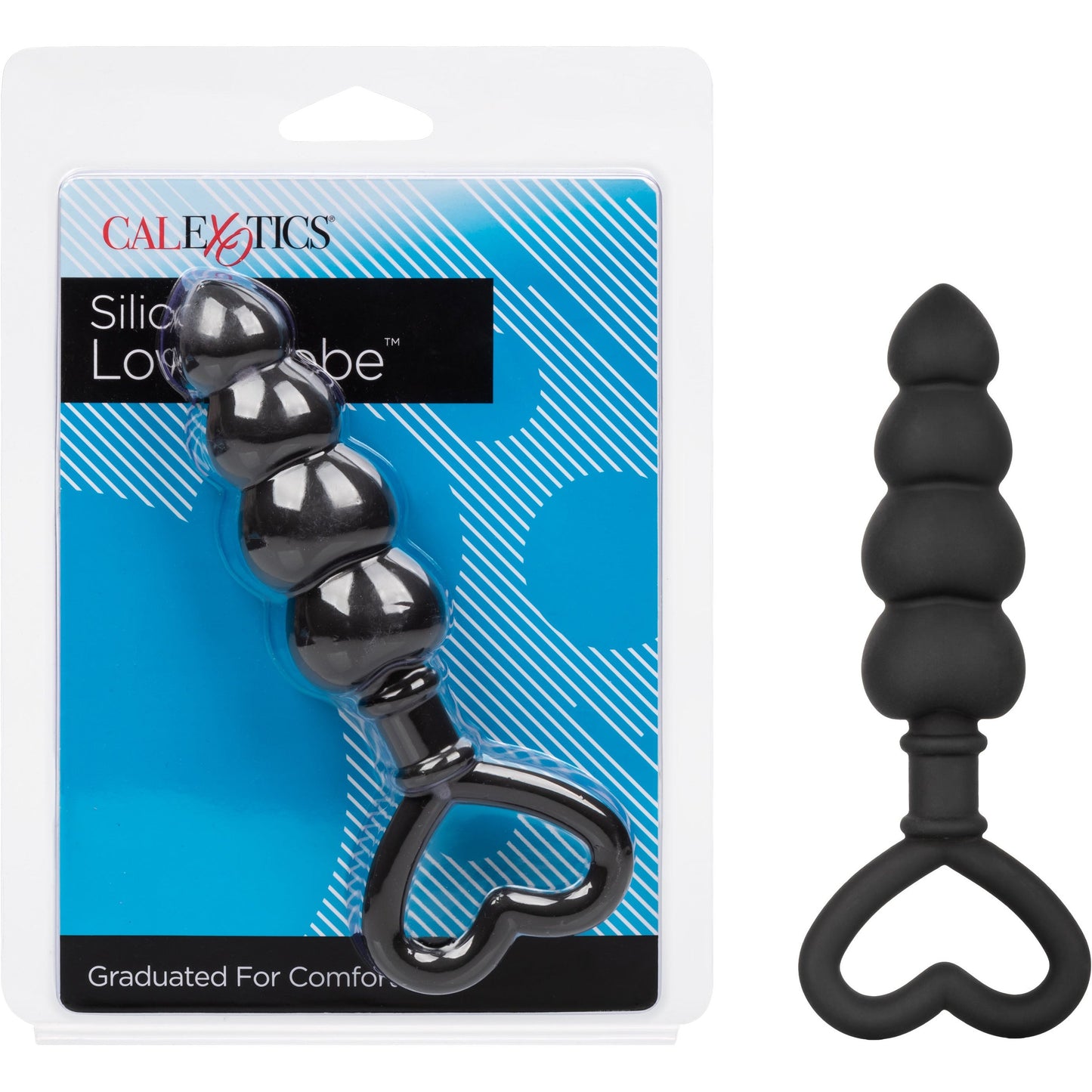 CalExotics® Silicone Heart Butt Plug – Black