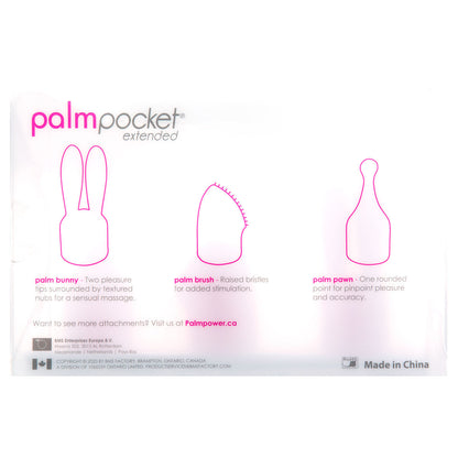 PalmPocket Extended – Silicone Massage Heads – For Use with PalmPower Pocket – Pink
