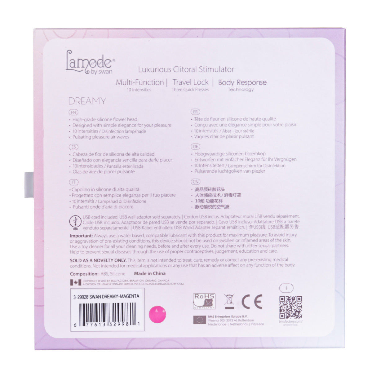 Lamode By Swan Dreamy – Luxurious Clitoral Stimulator with Case - Magenta