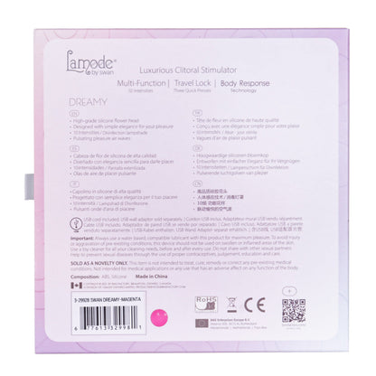 Lamode By Swan Dreamy – Luxurious Clitoral Stimulator with Case - Magenta
