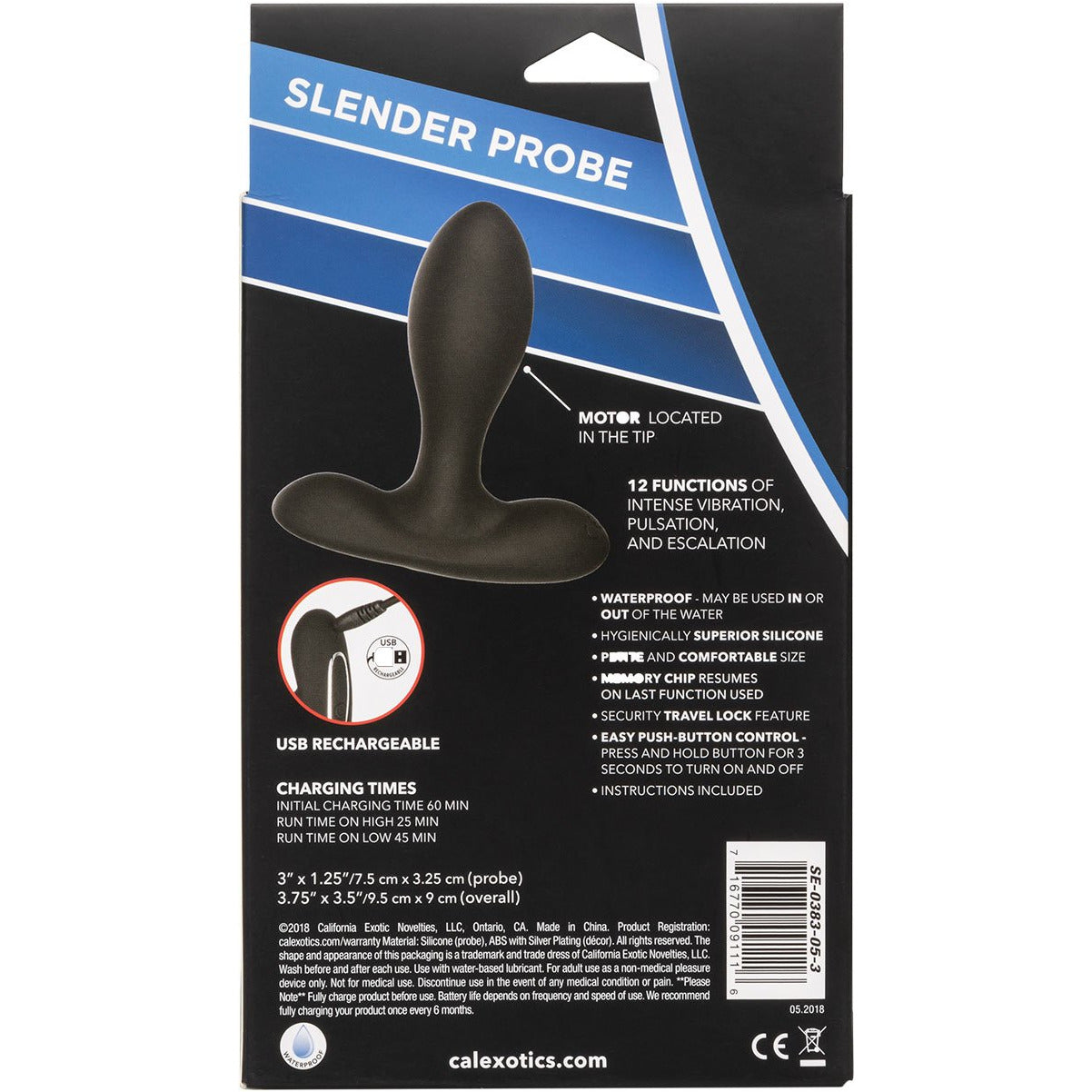 CalExotics® Eclipse Slender Anal Probe