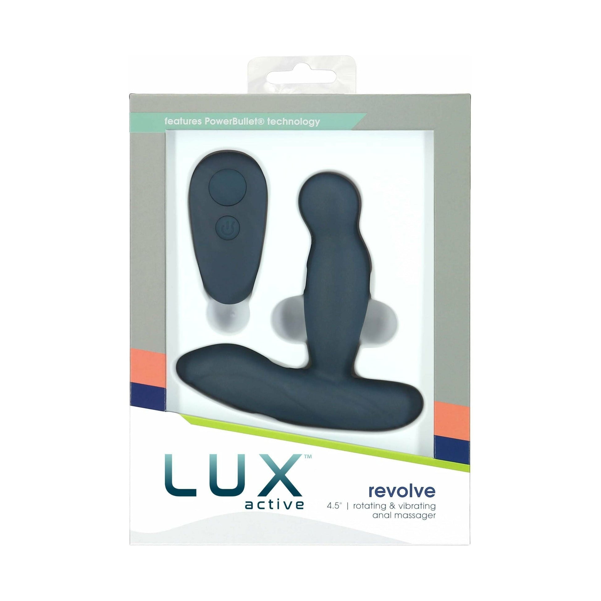 LUX active® Revolve – 4.5" Rotating & Vibrating Anal Massager – Remote Included