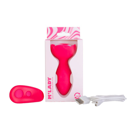 M’Lady Light Up Rotating Anal Plug - Pink