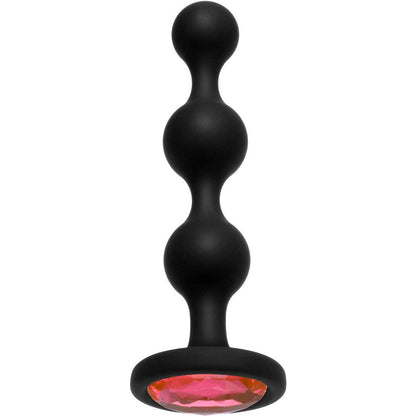 Doc Johnson Booty Bling Jeweled Silicone Beads - Pink