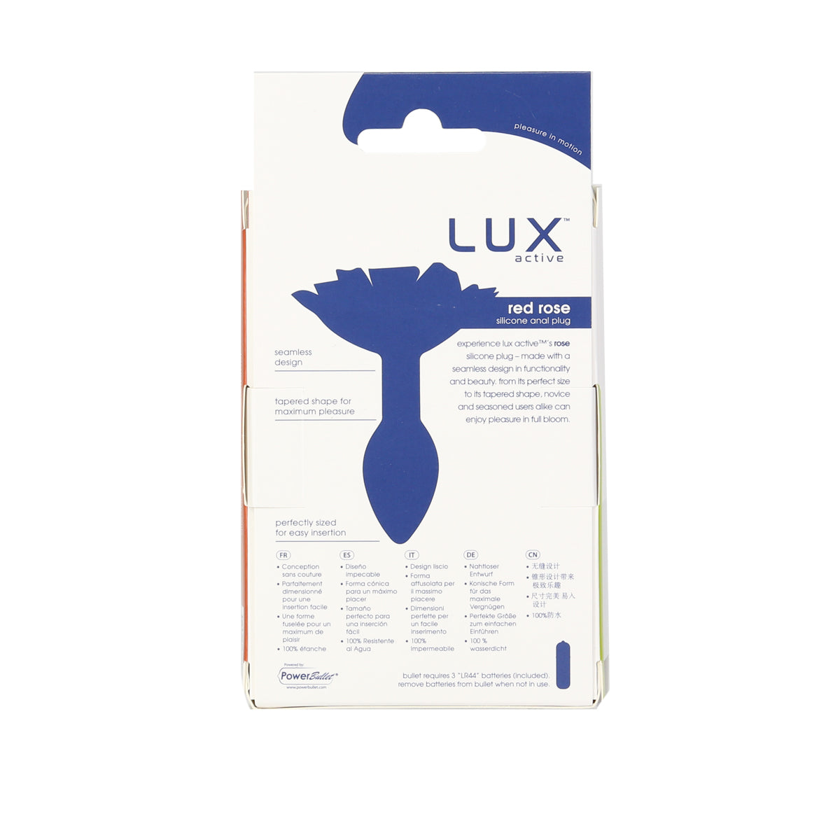 LUX active® Red Rose Silicone Anal Plug
