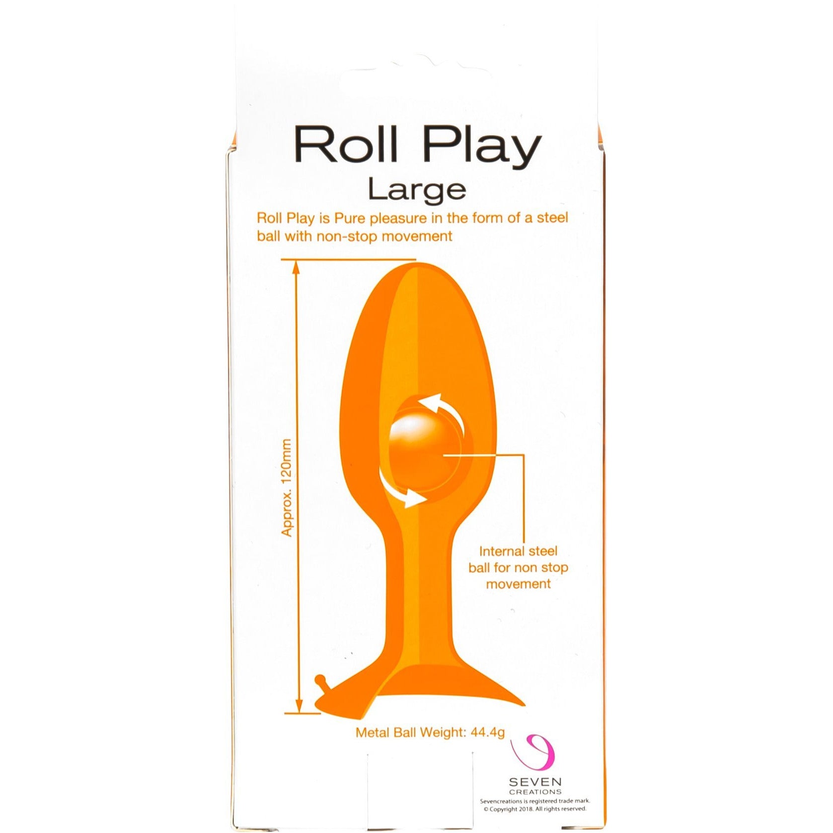 Seven Creations Roll Play Silicone Unisex Anal Plug - Large