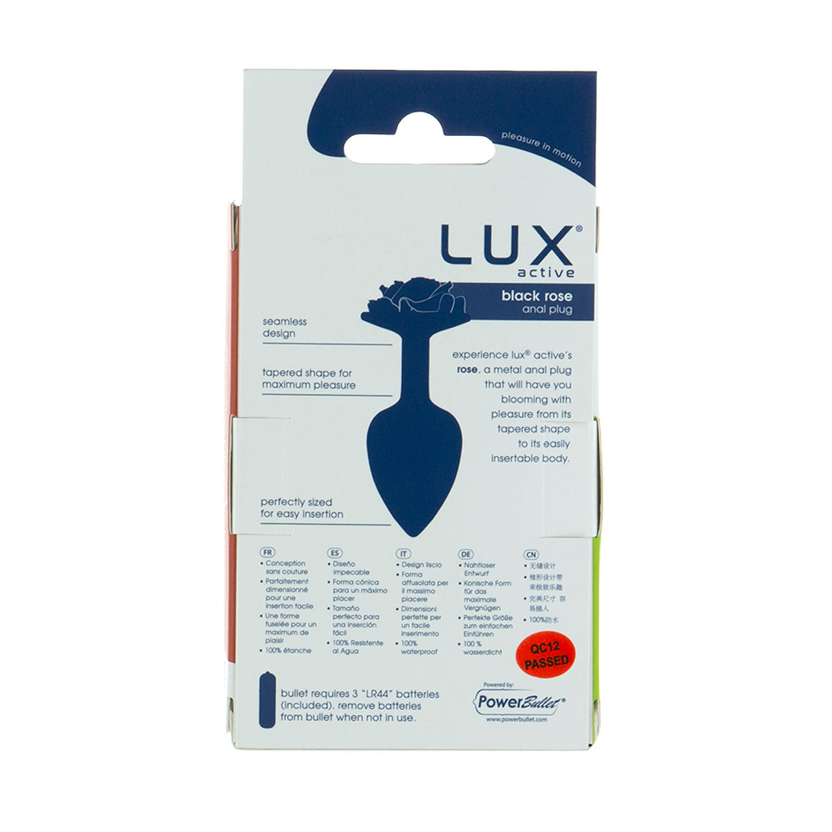 LUX active® 3.5" Rose Anal Plug – Black