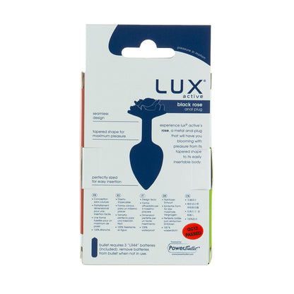 LUX active® 3.5" Rose Anal Plug – Black