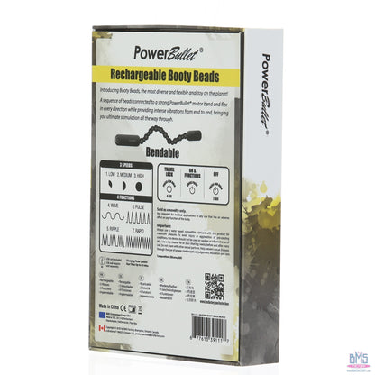 PowerBullet Rechargeable Booty Beads - Black