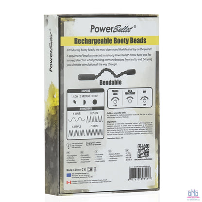 PowerBullet Rechargeable Booty Beads - Black