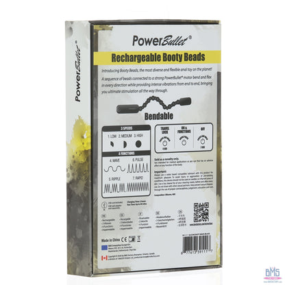 PowerBullet Rechargeable Booty Beads - Black