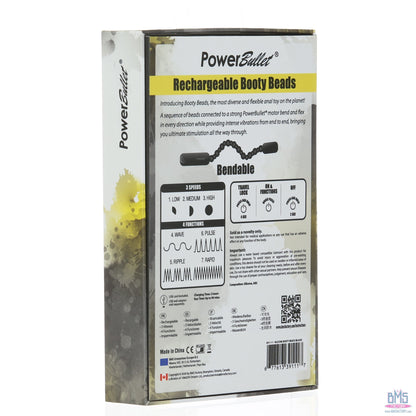 PowerBullet Rechargeable Booty Beads - Black