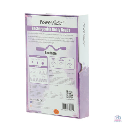 PowerBullet Rechargeable Booty Beads - Purple
