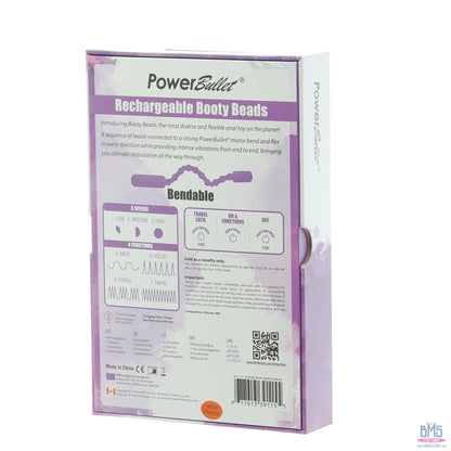PowerBullet Rechargeable Booty Beads - Purple