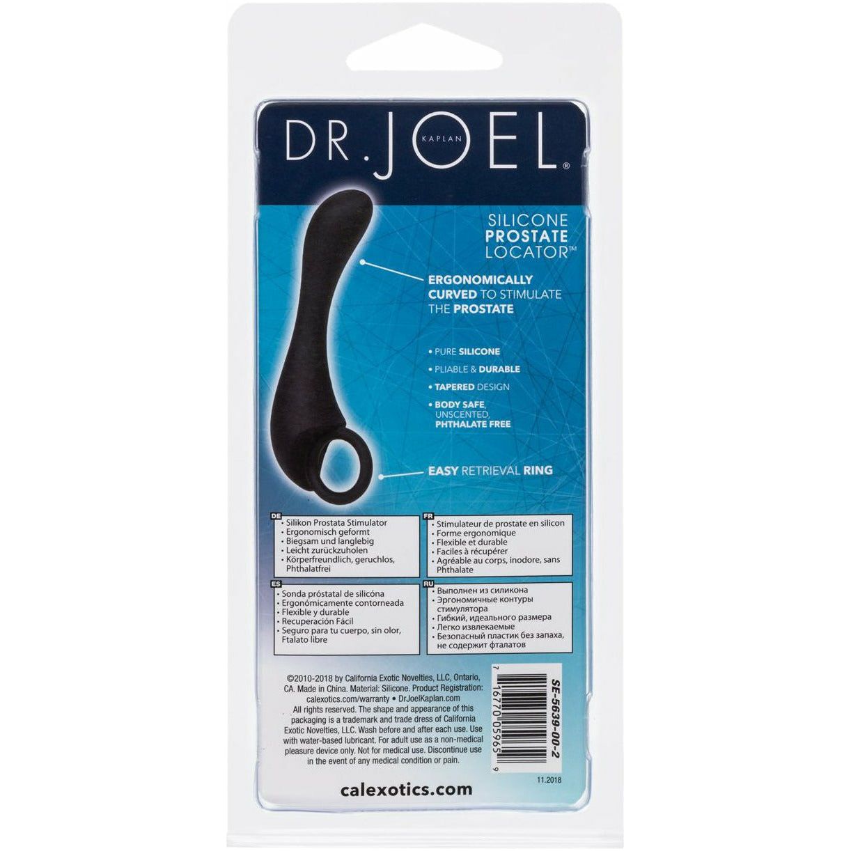 CalExotics® Dr Joel Silicone Prostate Locator Black