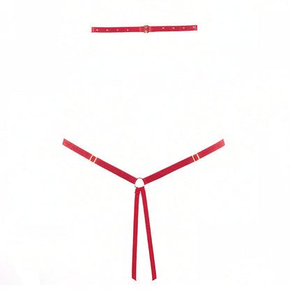 Allure Lilly Lace Open Teddy – Red