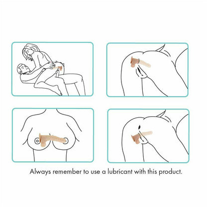 Pure Love® -  Lil’ Larry Rotating Vibrating Dong with Wired Remote