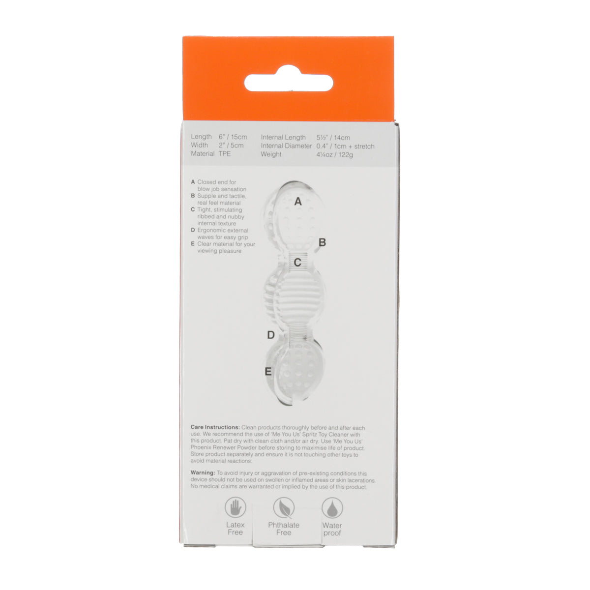 Me You Us - Rapids Sucker Stroker - Clear