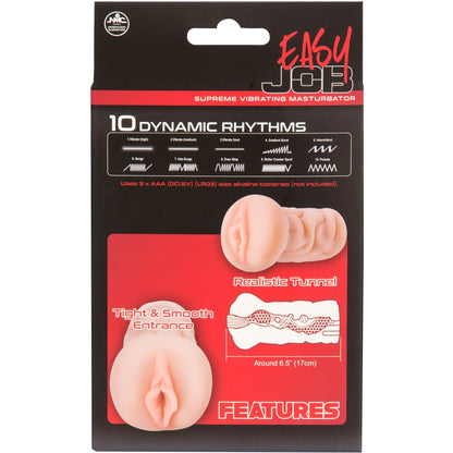 Easy Job 6.5" Supreme Vibrating Masturbator - Ruth